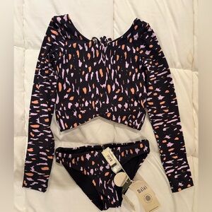 Malai Flowing Confetti Stardust Kids Bikini Rashguard Set